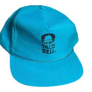 90s vintage Taco Bell blue snapback hat super clean